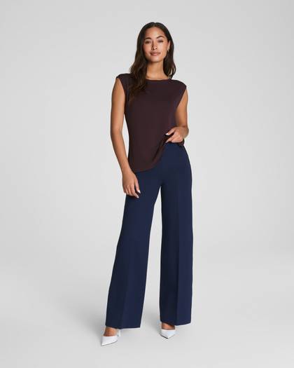 SPANXsupersmooth® PerfectFit Ponte Wide Leg Pant | Timeless Navy - Navy