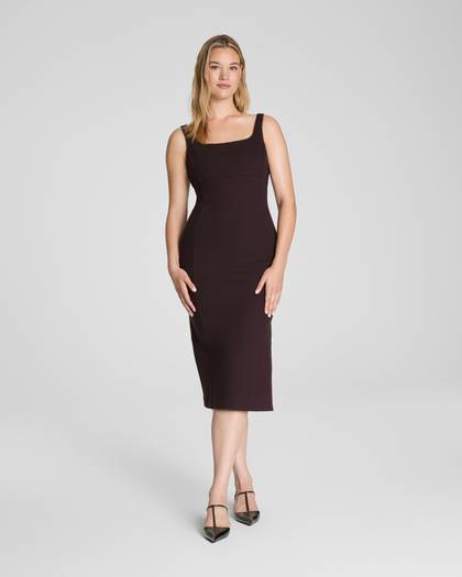 SPANXshape™ Ponte Midi Tank Dress | Truffle Brown - Truffle Brown