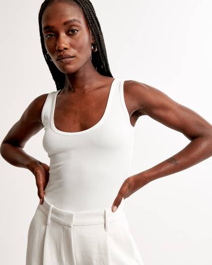 Sandwash Rib Tuckable Scoopneck Tank