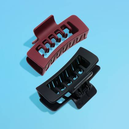 Rectangle Double Teeth Claw Clip Duo