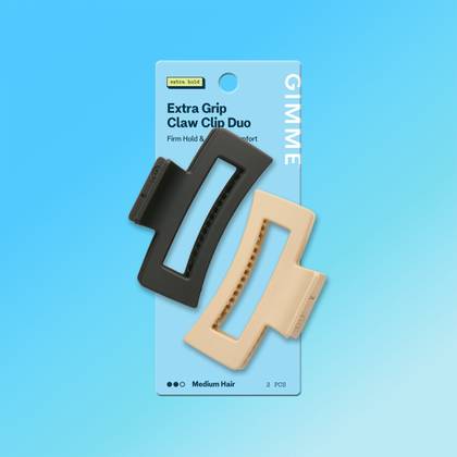 Grip + Go Rectangle Claw Clips For Most Hair Types