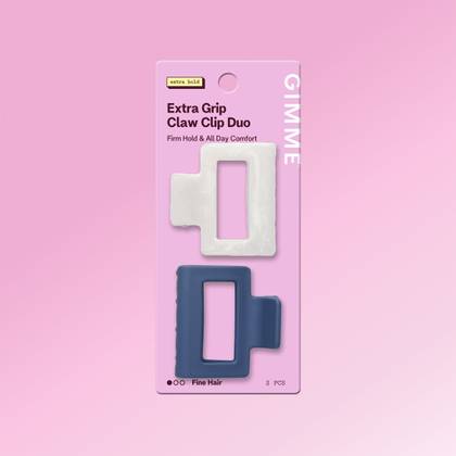 Grip + Go Square Claw Clips For Fine or Thinner Hair