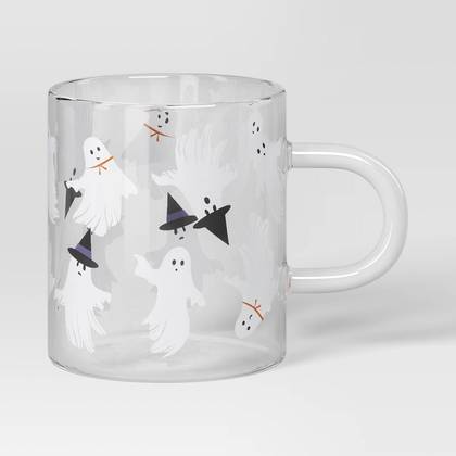 15.2 fl oz Glass Ghost Print Mug - Hyde and EEK! Boutique™