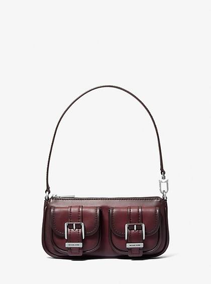 Zoe Small Burnished Leather Pochette
