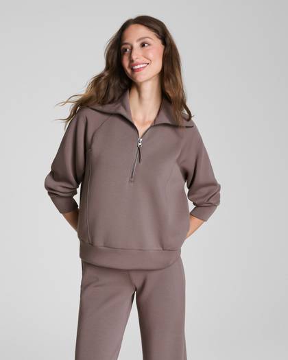 SPANX AirEssentials® Half Zip | Smoke - Smoke