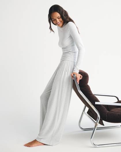 Lounge Brushed Wide Leg Sweatpant