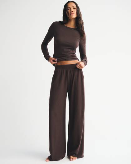 Lounge Brushed Wide Leg Sweatpant