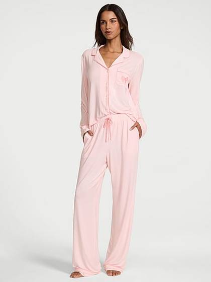 SoSoft™ Modal Bow Long Pajama Set