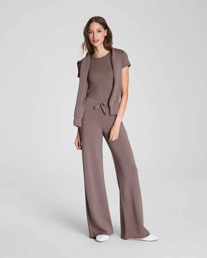 SPANX AirEssentials® Wide Leg Pant | Smoke - Smoke