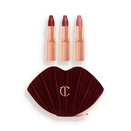 Charlotte Tilbury Hot Lips Bag - Makeup Bag & Lip Kit
