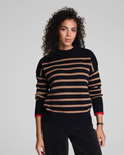 La Ligne Marin Sweater | Black/Camel - Black