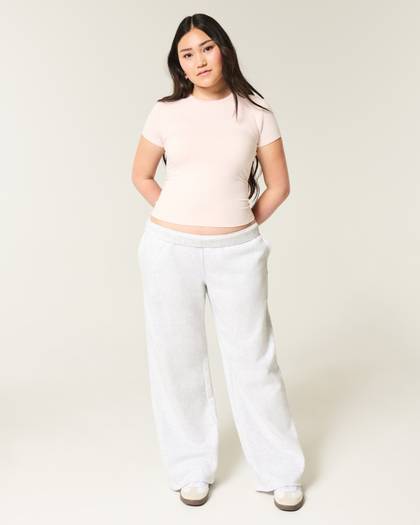 Bow Graphic Wide-Leg Sweatpants