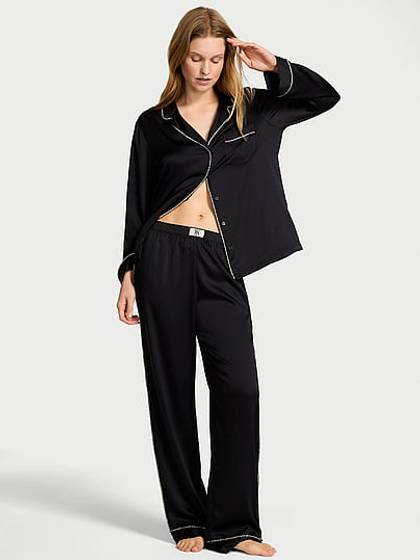 Signature Satin Shine Long Pajama Set