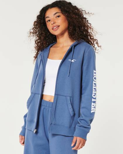 Logo Graphic Zip-Up Hoodie
