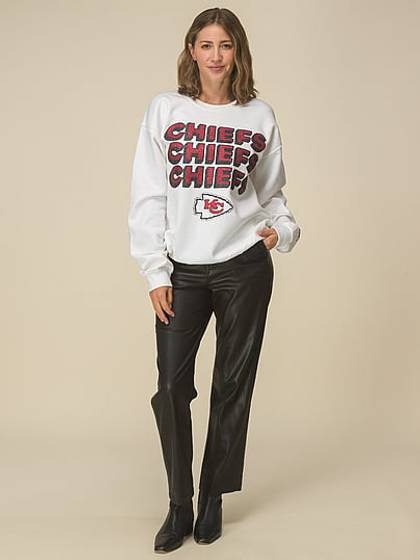 Kansas City Chiefs Repeat Bling Crew Fleece Sweatshirt