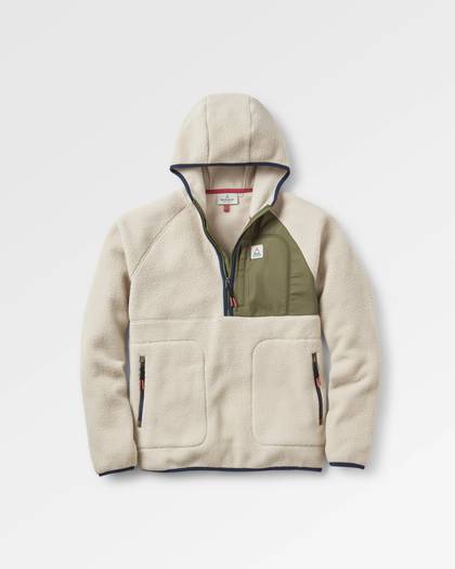 Ventura 1/2 Zip Sherpa Fleece - Oatmeal/Khaki