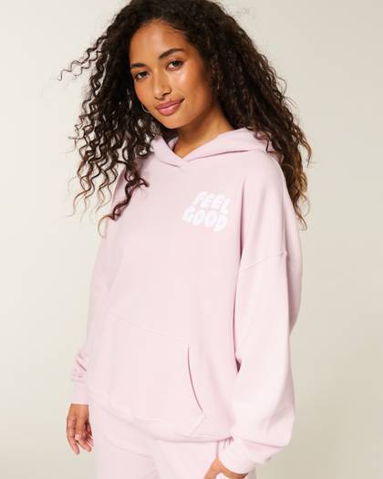 Hollister Feel Good Oversized Graphic Hoodie