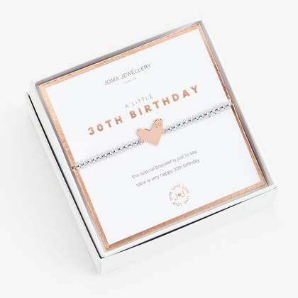 Beautifully Boxed A Little 'Happy 30th Birthday' Bracelet