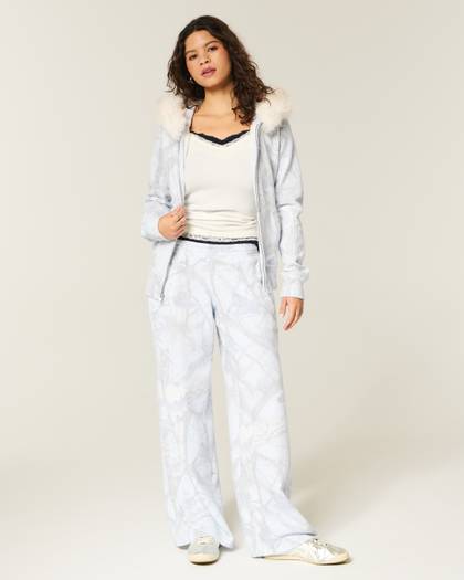 Blue Camo Baggy Sweatpants