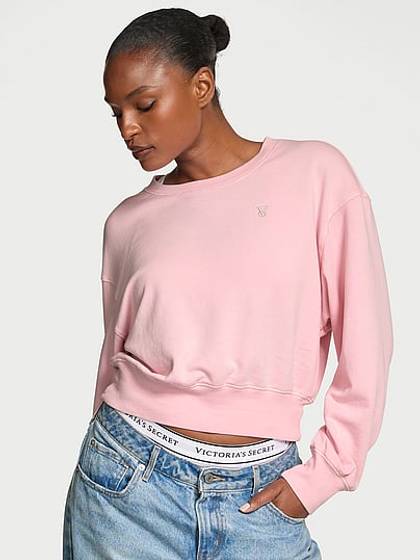 Off-Duty Terry Crop Crewneck Sweatshirt