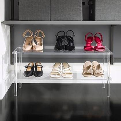 The Container Store&reg; 4-Tier Luxe Acrylic Shoe Rack Clear