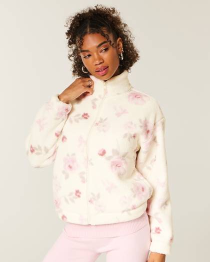 Gilly Hicks Sherpa Zip-Up Sweatshirt
