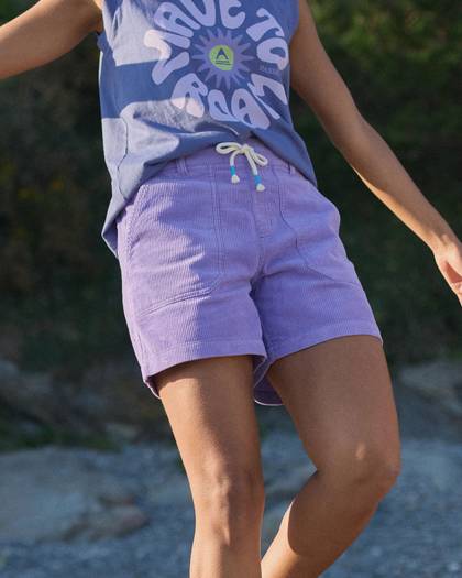 Avian Organic Cord Short - Retro Purple