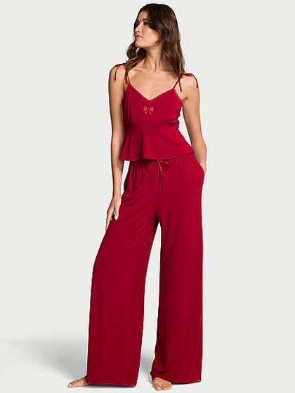 SoSoft™ Modal Bow Cami & Wide-Leg Pant Set