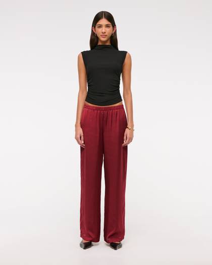 Satin Pull-On Pant