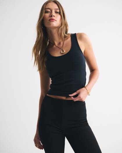Bra-Free Rib Scoopneck Tank