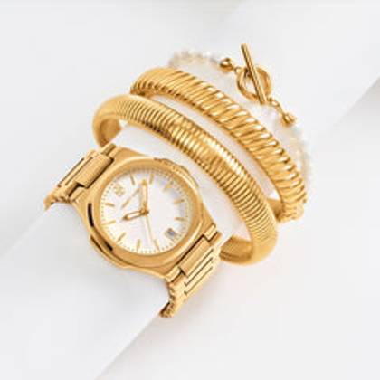 Sports Luxe Watch Wrist Stack (Gold)
