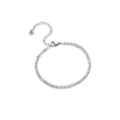 Small Beaded Bracelet (Silver)