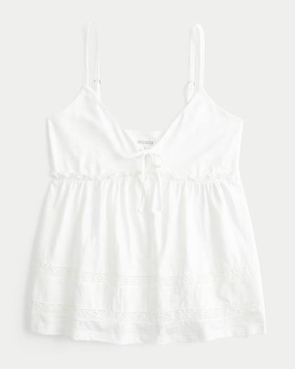 Tie Front Babydoll Top
