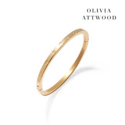 Custom Stamped Bangle (Gold)