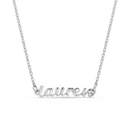 Script Name Necklace (Silver)