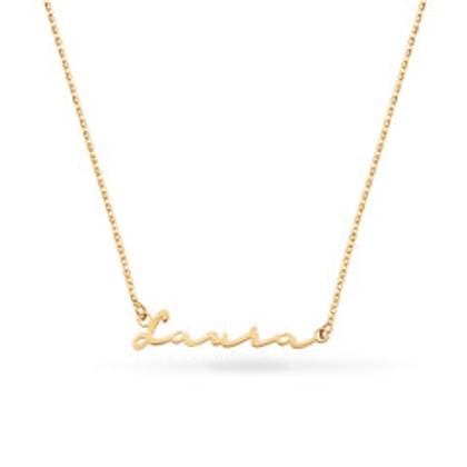 Fine Signature Name Necklace (Gold)