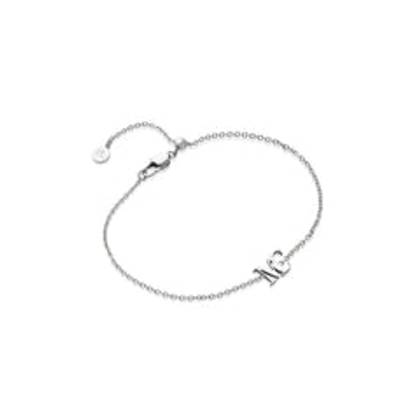 Mini Double Initial Bracelet (Silver)