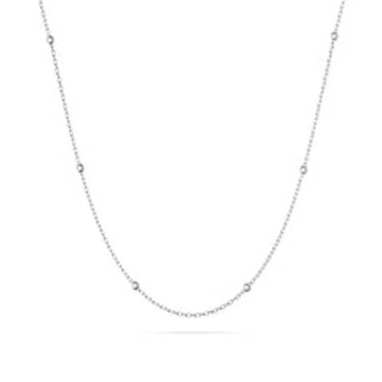 Fine Sphere Chain Necklace (Silver)