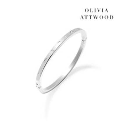 Custom Stamped Bangle (Silver)