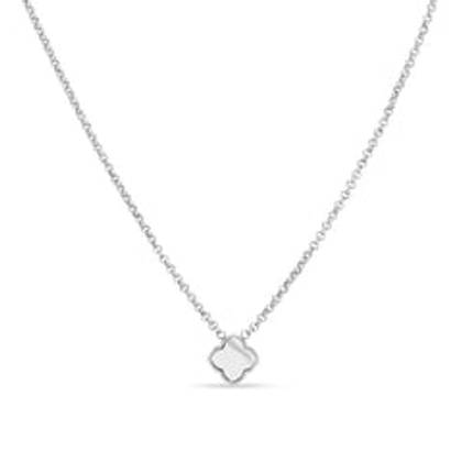 Pearl Clover Fixed Necklace (Silver)