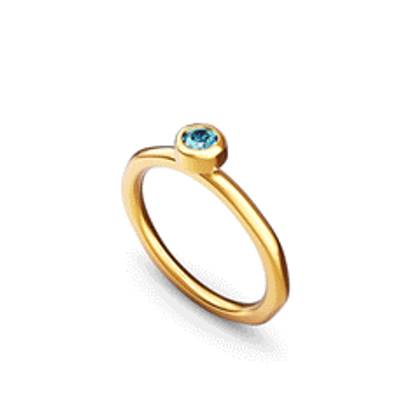 Fine Molten Organic Birthstone Ring (Gold)