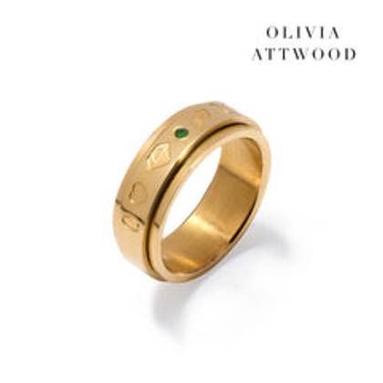 Custom Stamped Fidget Ring (Gold)