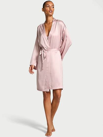 Signature Satin Midi Robe