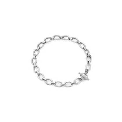 Oval Link Chain Bracelet (Silver)