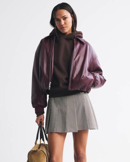 Hardware Pleated Wrap Mini Skort