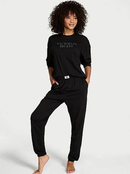 100% Cotton Shine Long Pajama Set