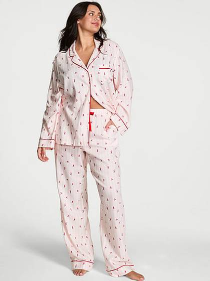 Cotton Flannel Long Pajama Set