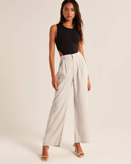 Tailored Wide Leg Pants