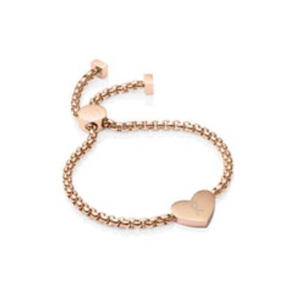 Initial Heart Bracelet (Rose Gold)