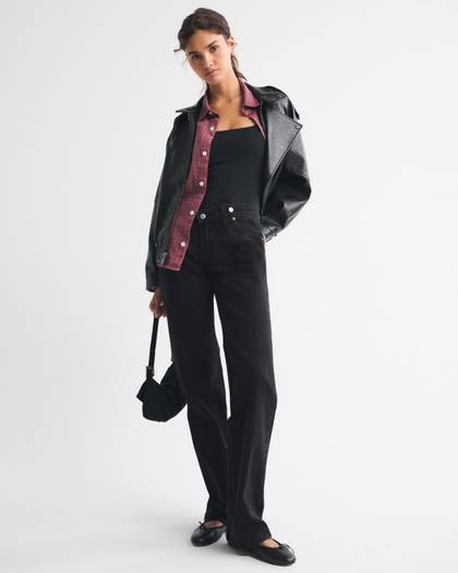 High Rise 90s Relaxed Crossover Waistband Jean